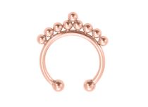 Faux Juweel Septum Staal Roze Goud Bal Hoefijzer | Itc