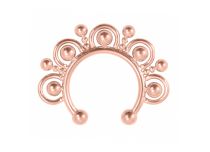 Faux Juweel Septum Roze Goud Staal Hoefijzer kralenpatroon | Itc