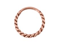 Roze stalen scharnierring met gedraaid ontwerp | Itc