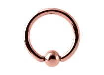 Roze Gouden Stalen Ring Met Bal | Itc
