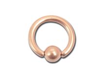 Roze Gouden Stalen Ring Met Bal | Itc