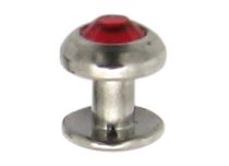 Titanium huidimplantaat 3 mm schijf met gekleurd kristal | Itc