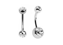  Doos van 10 stuks Titanium Banaan Dubbel Kristal Steriel | Itc