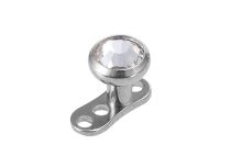 Piercingoppervlak Titanium Steriele Schijf 4 mm Kristalwit | Itc