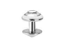 Titanium Steriel Huidimplantaat 3mm Wit Bergkristal Schijf | Itc