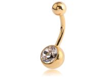 Banaan Titanium PVD Goud Steriele Witte Kristallen Ballen | Itc