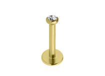 Labret PVD goud inwendig steriel met strass | Itc
