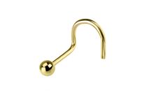 Titanium PVD Gouden Steriele Neusknoop met of zonder Wit Kristal | Itc