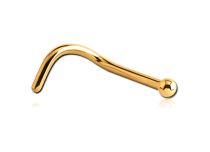 Titanium PVD Gouden Steriele Neusknoop met of zonder Wit Kristal | Itc