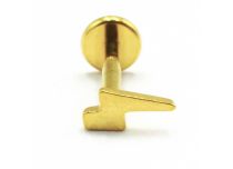 Labret Titanium PVD Goud Inwendig Steriel Ritspatroon | Itc