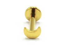 Labret Titanium PVD Goud Inwendig Steriel Halvemaanspatroon | Itc