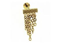 Labret Titanium PVD Goud Inwendig Steriel patroon 5 Ketting | Itc