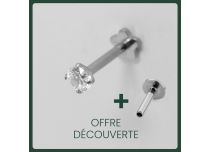 Labret Titane Intern Stérile motief Griffé Rond | Itc