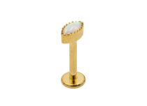 Labret Titanium PVD Goud Intern Steriel Patroon Opaal Synthetisch | Itc
