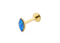 Labret Titanium PVD Goud Intern Steriel Patroon Opaal Synthetisch | Itc