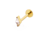 Labret Titanium PVD Goud Inwendig Steriel Bergkristal Diamant | Itc