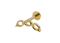 Labret Titanium PVD Goud Interne Steriele Kettingpatroon| Itc