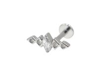 Labret Titanium inwendig steriel patroon 5 rhomb bergkristallen BL| Itc