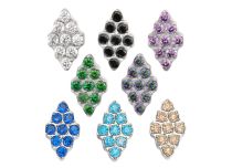 Accessoire interne Titane 0.9 mm motif losange multistrass