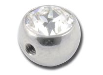 Balstaal Zijschroef Kristal Facet Wit | Itc
