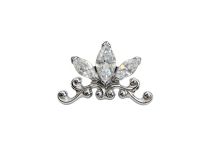 accessoire titane floral cristal blanc