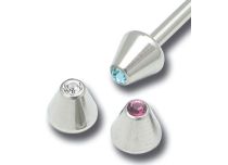 Gekleurde kristallen stalen punt voor sieraden | Itc
