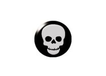 Stalen bal Push Clip schedel motief | Itc