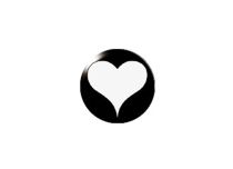 Stalen Bal Duwclip Wit Hart | Itc