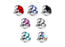 Stalen schijf binnenschroef voor 1.6 met gekleurd kristal | Itc