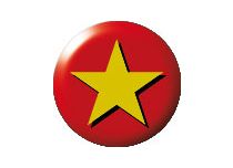 Stalen schroefkogel met geel sterpatroon | Itc