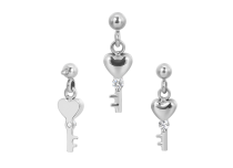 Accessoire interne titane 0.9 mm motif clé de cœur