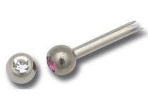 Gekleurde titanium bal met wit kristal | Itc