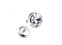Titanium schijf inwendige schroef 4 mm glanzend gekleurd kristal | Itc