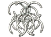 Set van 10 Titanium ringen zonder bal | Itc