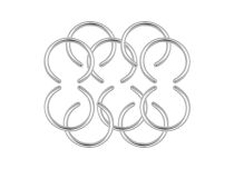 Set van 10 Titanium ringen zonder bal | Itc