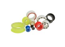 Set flexibele siliconen tunnels met gekleurde Strass mix | Itc