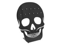 Acryl display schedel en gekruiste botten 12 juwelen voor septum 14 x 18 cm