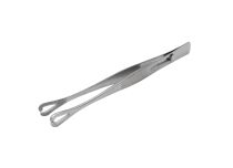 Roestvrijstalen pincet, open driehoek (5 x 10 mm), lengte 14,5 cm met klem