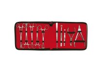 Set van 10 roestvrijstalen piercing tangen