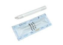 Set van 10 individuele steriele plastic buisjes 45° Øext 8mm