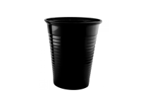 Zwarte plastic beker