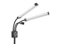 LED lamp op twee-armige standaard met smartphone houder
