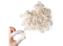 Witte latex vingerbedjes