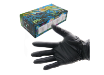 Label zwarte nitril handschoenen - poedervrij | Itc