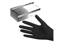 Zwarte latex handschoenen - poedervrij | Unigloves
